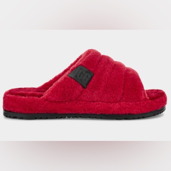 UGG Shoes - ❤️NEW UGG FLUFF YOU Slippers Samba Red Fluff Sz W11/ M10 unisex
